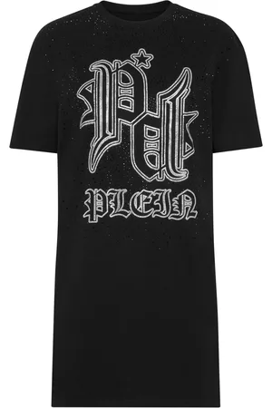 Philipp Plein Crystal-logo T-shirt dress