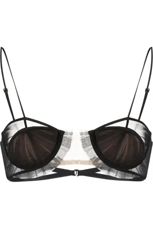 Nensi Dojaka Panelled semi-sheer bra