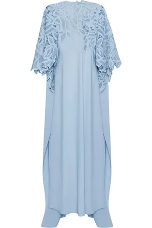 Oscar de la Renta Rose-motif cut-out kaftan dress
