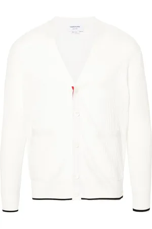 Thom Browne 4-Bar open-knit cardigan