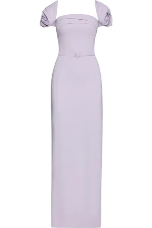 Oscar de la Renta Rosette column gown