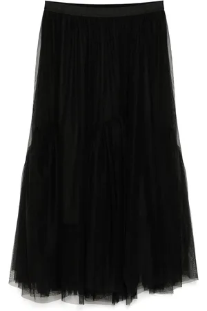 JNBY A-line flounce hem waist skirt