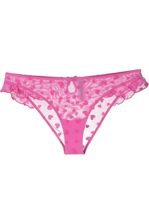 LOVE Stories Heart motif sheer briefs