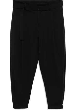 CROQUIS Belted tapered trousers