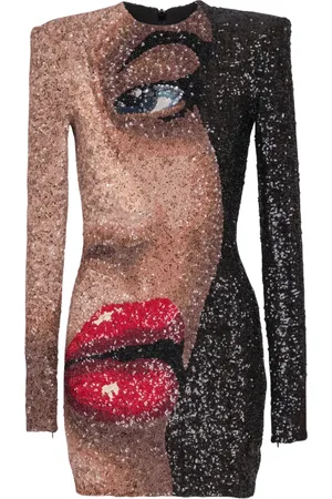 Balmain Partial Face short dress