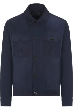 BRIONI Cupro shirt jacket