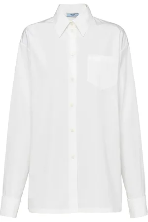 Prada Triangle-logo poplin shirt