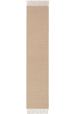 VALENTINO GARAVANI Toile Iconographe fringed scarf