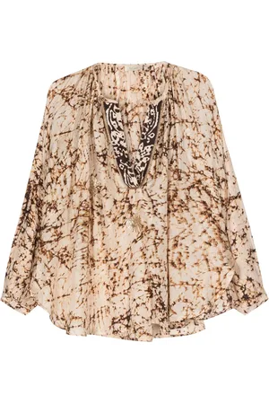 Mes Demoiselles Abstract-print silk blouse