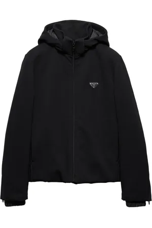Prada Logo-appliqué hooded jacket