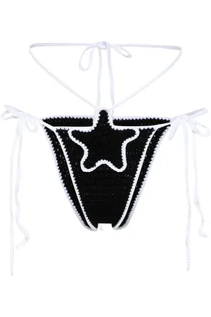 GCDS Star-patch crochet bikini bottoms