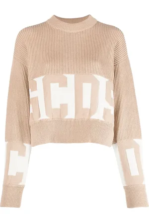GCDS Intarsia-knit logo jumper