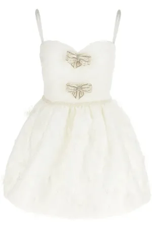Self-Portrait Bow-detail mini dress