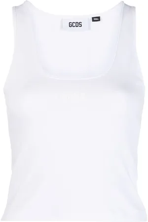 GCDS Sleeveless jersey-knit top