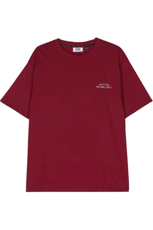 GCDS Embroidered-logo cotton T-shirt