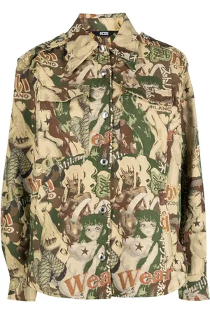 GCDS Hentai jacquard-pattern shirt jacket