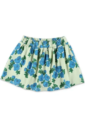 Mini Rodini Rose-print skater skirt
