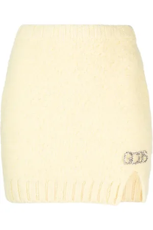 GCDS Hairy logo-plaque miniskirt