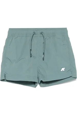 K-Way Rubberised-logo swim shorts