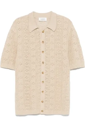 LANEUS Open-knit shirt