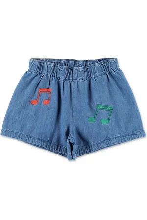 Mini Rodini Music note-embroidered shorts