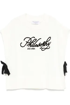 PHILOSOPHY DI LORENZO SERAFINI Logo-embroidered top