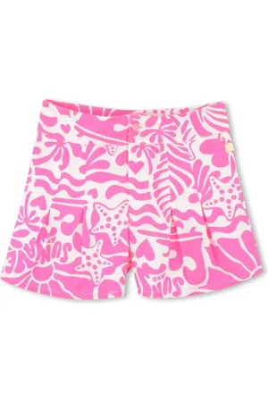 Billieblush Coral-print shorts