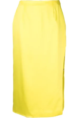 GCDS Satin-finish high-waisted skirt