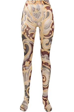 Wolford X ETRO baroque-print shimmer tights