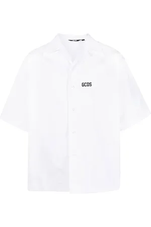 GCDS Logo-print bowling shirt