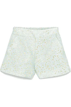 MISS GRANT Metallic-effect shorts