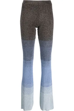 GCDS Degradé striped knitted trousers