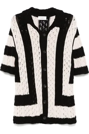 LANEUS Crochet-knit shirt