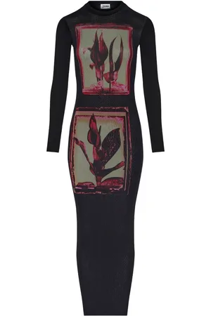 Jean Paul Gaultier Flowers Cadres maxi dress