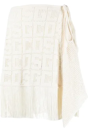 GCDS Crochet-monogram mini skirt