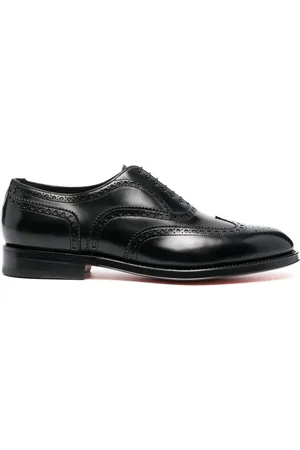 santoni Leather lace-up brogues