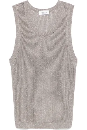 LANEUS Lurex tank top