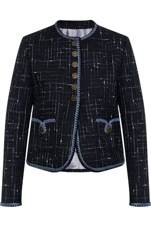 Etro Contrast-trim tweed jacket