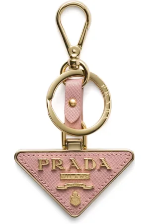 Prada Triangle-logo keychain