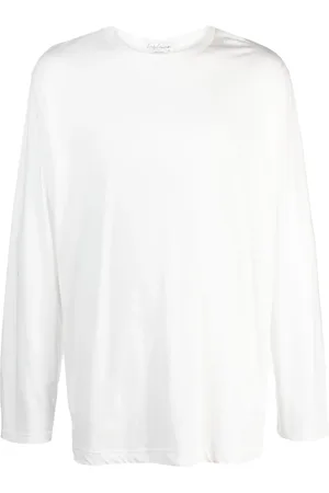 YOHJI YAMAMOTO Drop-shoulder long-sleeved cotton T-shirt