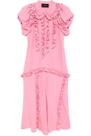 Simone Rocha Ruffled multi-stitched midi dress