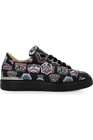 Philipp Plein Deer-print leather sneakers