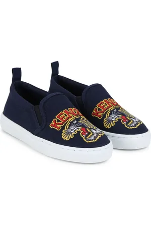 Kenzo Tiger patch slip-on sneakers