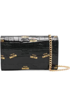 Moschino Debossed-logo clutch bag