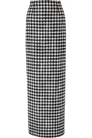 Carolina Herrera Houndstooth column skirt
