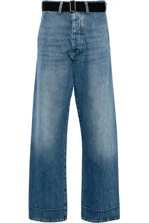 Plan C High-rise wide-leg jeans