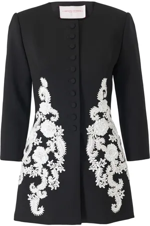 Carolina Herrera Embroidered collarless jacket