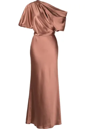 Amsale Off-shoulder draped maxi dress