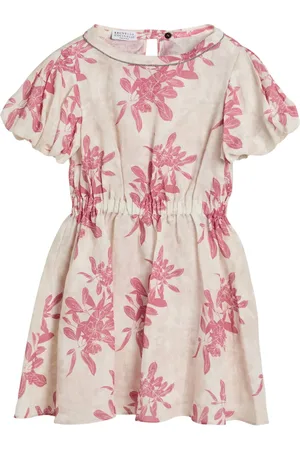 Brunello Cucinelli Floral-print linen dress