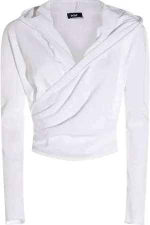 add Draped-front hoodie
